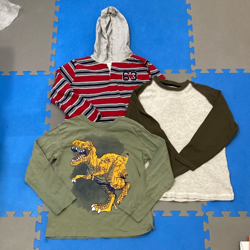 Dinosaur Graphic Kids Long Sleeve Shirt - Green